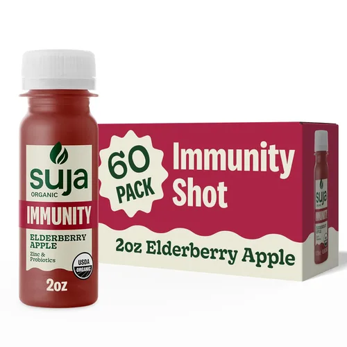 Vista 22 de Suja Organic Detox Blood Orange Shot, Wellness Shot con raíz de diente de león e hibisco, botella de 2 onzas líquidas