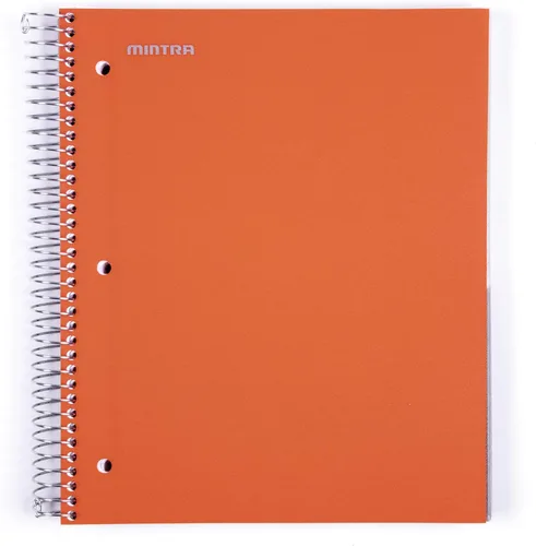 Vista 26 de Mintra Office Cuadernos de Espiral Duraderos, 5 Materias (Hielo Ártico, Rayado Universitario 1pk)