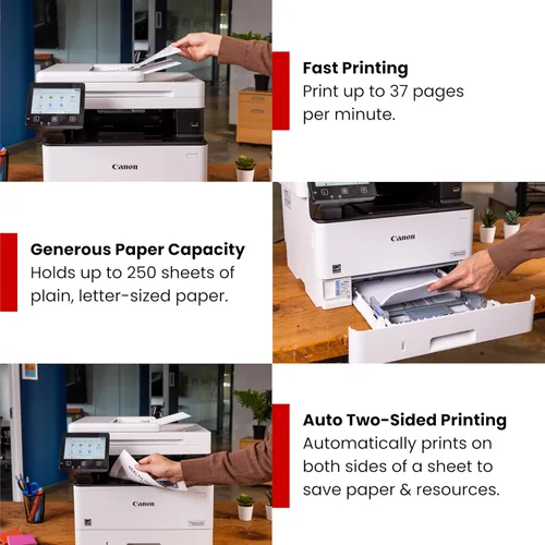 Vista 3 de Canon imageCLASS MF462dw II - Impresora láser inalámbrica dúplex con impresión, copia, escaneo, fax, capacidad de papel ampliable y garantía