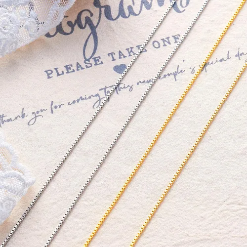 Vista 4 de Cadenas de plata esterlina chapada en oro de 18 quilates, cadena de plata de ley 925 maciza de 0.8 y 0.039 in para mujer, cadena de joyería