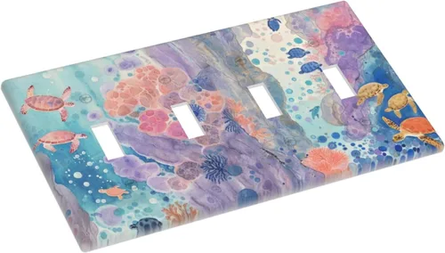 Vista 346 de Cubiertas de salida de impresión de líneas doradas de granito de mármol marrón, 1 palanca y 1 combinación basculante, placa decorativa de pared