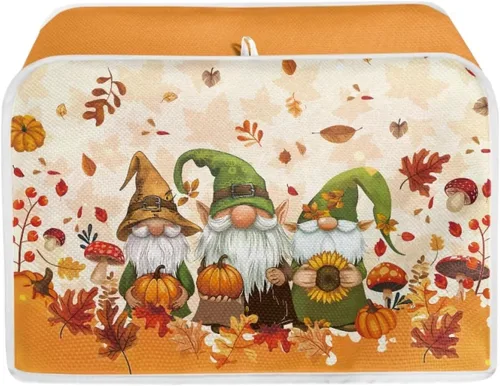 Vista 45 de Cubierta para tostadora con diseño de bandera americana y pájaros florales, protector de tostadora compatible con 2 rebanadas, cubierta protectora