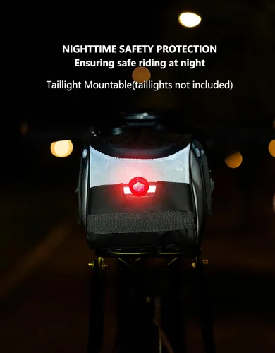 Vista 6 de Bolsa para Portaequipajes de Bicicleta, Bolsas de Bicicleta Reflectantes Impermeables para Portaequipajes Trasero de Bicicletas, Bolsa de Maletero