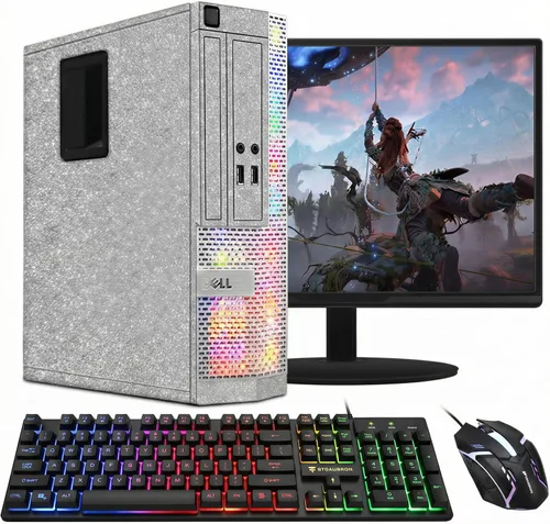 Vista 7 de Dell Computadora de escritorio Optiplex (SFF), Intel i5 de cuatro núcleos hasta 3.6 GHz, 16 GB de RAM, SSD de 512 GB, monitor de 24 pulgadas