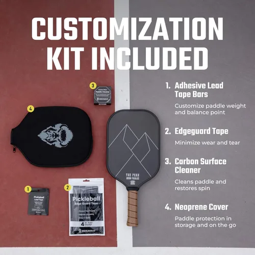 Vista 6 de Bison Paddles: Thermoformed Carbon Fiber Pickleball Paddle - Professional Grade Construction for Maximum Spin and Power Paddle Tuning Kit Included