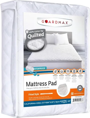 Vista 16 de Guardmax Protector de colchón acolchado impermeable Funda hipoalergénica Transpirable Barrera sin ruido Individual (39 x 75 x 13)