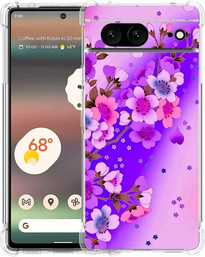 Vista 13 de Pixel 7 - Funda protectora de poliuretano termoplástico resistente a los arañazos y a prueba de golpes con diseño de mandala de pavo real colorido