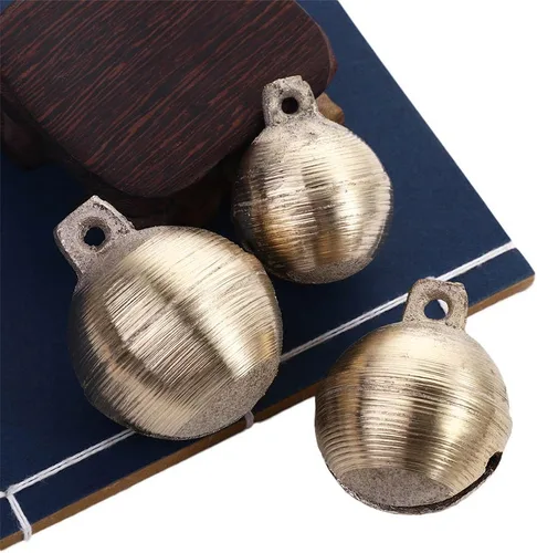 Vista 3 de Leadigol 3 campanas de cobre de pastoreo de caballo, vaca, campanas de cobre, campanas de bronce con sonido fuerte de cobre, campanas de cobre