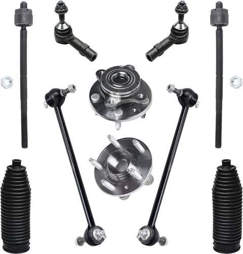 Vista 22 de Detroit Axle - Kit de 4 piezas de manguetas de dirección para Honda Civic 2006-2011, 2 manguetas de dirección delanteras y bujes de ruedas