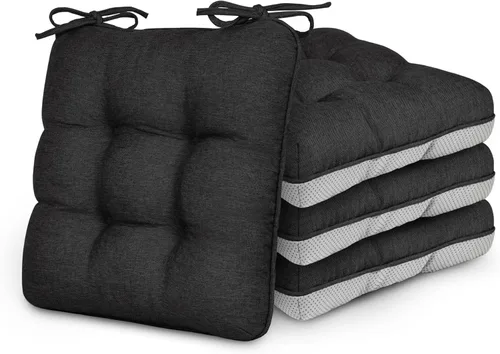Vista 8 de Love's cabin Juego de 4 cojines de espuma viscoelástica para sillas, cojines para sillas de exterior/interior para sillas de comedor, paquete de 4