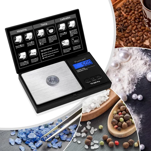 Vista 6 de Fuzion - Báscula de gramos, báscula de bolsillo con precisión de 0.01 gramos, báscula digital pequeña de 200g para alimentos, joyería, hierbas
