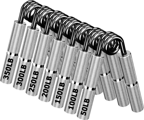 Vista 10 de Black Metal Grip Strength Trainer,Hand Grips Kit (11Pack),No Slip Hand Extension Exerciser,Wrist Forearm Strengthener with Grip Tape for Strength