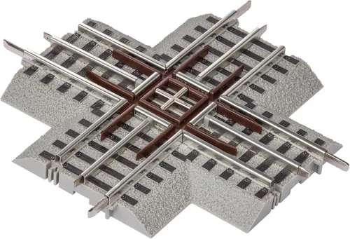 Vista 2 de Lionel FasTrack Electric O Manombre, tren cruzado de 45 grados