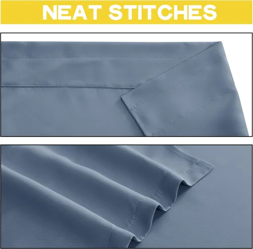 Vista 8 de NICETOWN 2 paneles de cortinas opacas de 42 x 84 pulgadas de largo con bolsillo para barra con 4 paneles de 42 x 16 pulgadas de largo, cenefas