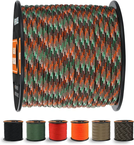 Vista 29 de WEREWOLVES Cuerda de paracaídas de 650 libras, cuerda de paracaídas de 9 hebras, 100 pies, carretes de cuerda de paracaídas de 200 pies, cuerda