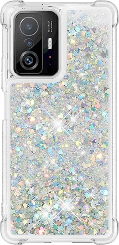 Vista 38 de Funda de silicona transparente con purpurina para Xiaomi Redmi A1 Bling Liquid Clear Star Heart Silicone Bumper a prueba de golpes, funda