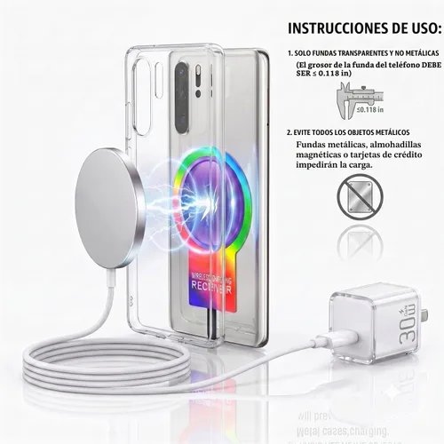 Vista 6 de IVY Kit de estación de carga inalámbrica magnética 4 en 1, almohadilla de cargador inalámbrico Qi2 de 25 W, bloque de cargador rápido GaN de 30 W