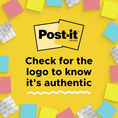 Vista 5 de Post-it Notas súper adhesivas, 6 blocs de notas adhesivas forradas, 4 x 4 pulgadas, suministros escolares, productos de oficina, 2 veces más poder