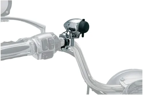 Vista 2 de Kuryakyn 1423 Accesorio para manillar de motocicleta: cargador de dispositivo eléctrico con abrazadera de montaje, ajuste universal para manillares