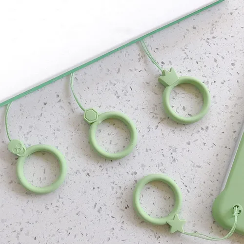 Vista 2 de Gatuida 9 piezas de cordón para teléfono celular, llavero de silicona, correa de teléfono, cadena de cuerda colgante, llavero antipérdida