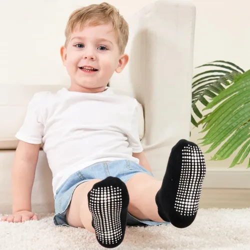 Vista 9 de Zaples - Calcetines altos hasta el tobillo para bebé con base antideslizante, unisex