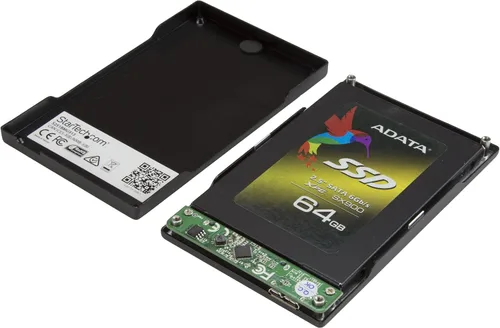Vista 3 de StarTech.com Caja de disco duro externo USB 3.1 (10 Gbps) Gen 2 para unidades SATA de 2.5 pulgadas, caja de disco duro portátil, TAA (S251BMU313)