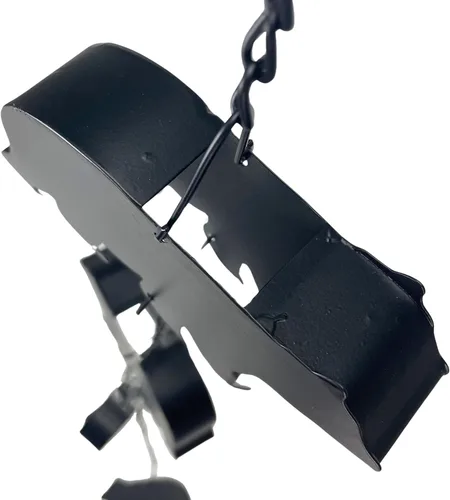 Vista 8 de Things2Die4 Black Bear - Cadena de lluvia de 75 pulgadas de largo con 8 diseños de oso 3D, campana pesada para sonido de campanilla de viento