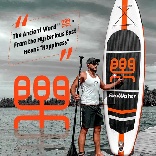 Vista 3 de FunWater Inflatable Stand Up Paddle Board with Premium SUP Paddleboard Accessories, Anti-Slip EVA Deck, 11'6''/11'/10'6'' Paddle Boards for Adults &