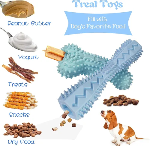 Vista 3 de Paquete de 4 juguetes de dentición para cachorros de 0 a 6 meses, juguetes masticables para dentición, lindo juguete para perros pequeños, juguete