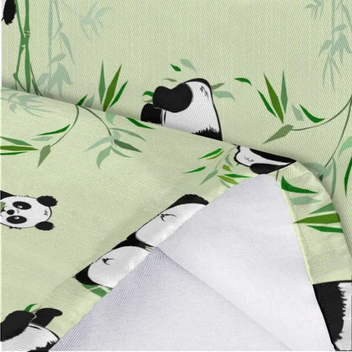 Vista 5 de Soporte para bolsas de plástico, lindos pandas, soporte reutilizable para bolsa de comestibles, dispensador de bolsas de plástico colgantes