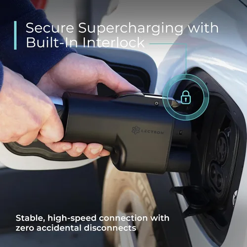 Vista 6 de Lectron NACS a CCS Adaptador para Vehículo Eléctrico con Interbloqueo - (500A/1,000V) - Compatible con Supercargadores Tesla - Carga Rápida CCS1 EV
