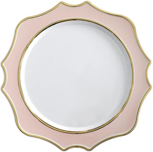 Vista 6 de OCCASIONS" - 10 piezas de platos base de plástico festoneados desechables/reutilizables de 13.25 pulgadas para bodas