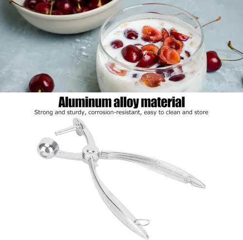 Vista 3 de Herramienta de deshuesador de semillas, práctica aleación de aluminio duradera para descorazonador de frutas que ahorra mano de obra para eliminar