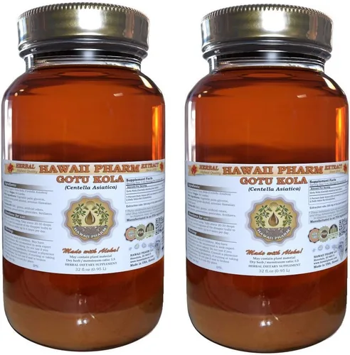 Vista 6 de Hawaii Pharm Extracto líquido de Gotu Kola, suplemento de tintura de Gotu Kola (Centella Asiatica) 2x2 oz