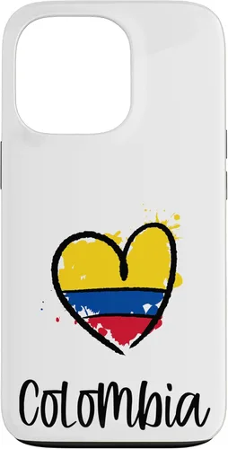 Vista 10 de iPhone 14 Pro Max Colombia Heart Art Cool Sudamérica Español Colombiano Estuche de regalo
