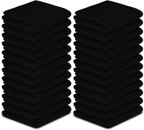 Vista 6 de Softolle Paquete de 24 paños 100 % algodón (12 x 12 pulgadas), suaves, altamente absorbentes, toallas para la cara, paños de lavado para la cara