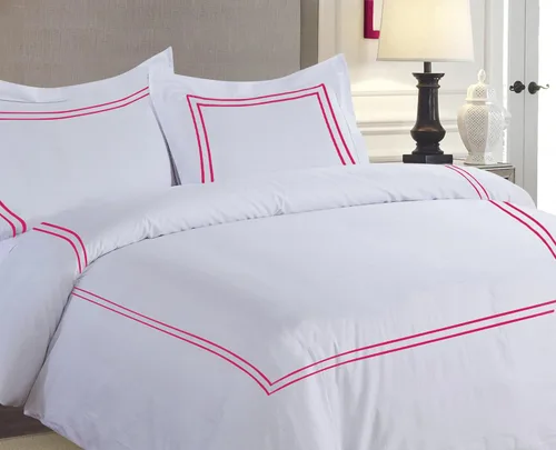 Vista 36 de BedDecor Lujoso juego de funda de edredón de algodón egipcio de 400 hilos, 1 pieza con hermoso bordado de 2 rayas