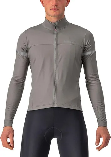 Castelli Camiseta Fondo 2 FZ para hombre, manga larga con aislamiento polar, con cremallera y cuello alto para ciclismo de carretera y grava I