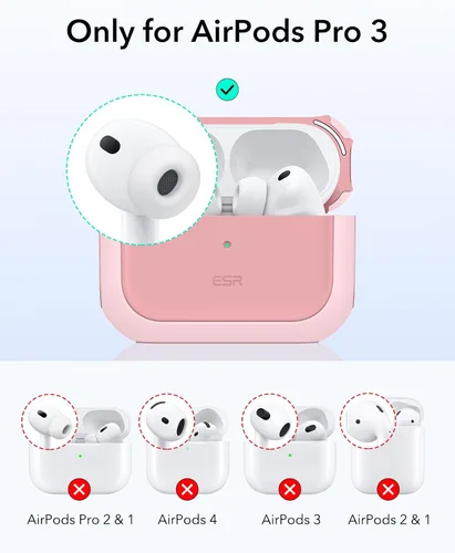 Vista 3 de ESR Funda para AirPods Pro 3, compatible con AirPods Pro de 3ª generación (2025), compatible con MagSafe, cubierta de protección completa contra