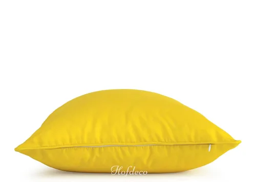 Vista 5 de Hofdeco Solo funda de almohada para interiores y exteriores, resistente al agua para sofá de patio, amarillo blanco sólido, 18 x 18 pulgadas