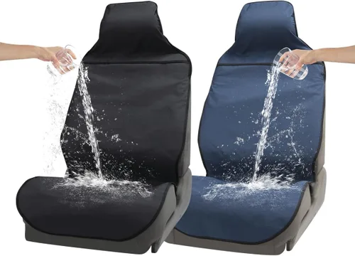 Vista 7 de Funda de Asiento de Coche Impermeable Fundas de Asiento de Automóvil para Coches, Camiones y SUV Funda Protectora de Asiento de Coche Asientos Negro