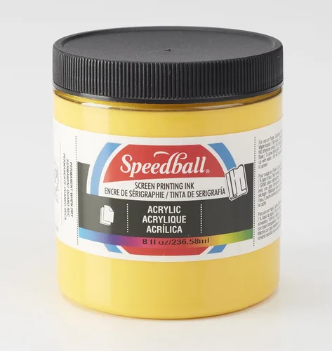 Vista 24 de Speedball Tinta acrílica para serigrafía, 8 oz, negra para impresiones en papel, fabricada en EE. UU