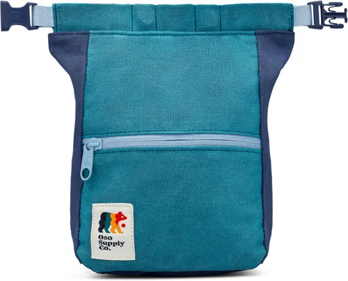 Vista 15 de Kulshan Bouldering Bucket, bolsa de tiza de gran tamaño para escalada en roca, maceta de tiza con cierre magnético enrollable, bucle de cepillo