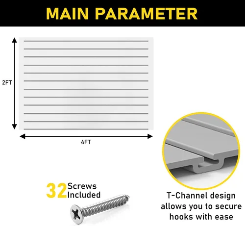 Vista 7 de Sistema de almacenamiento de PVC resistente de 2 x 4 pulgadas (con tapas y tornillos) - Paneles de pared de listones modulares para organizador