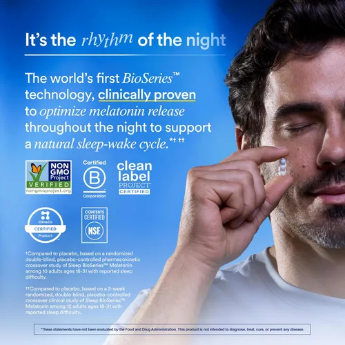 Vista 2 de Ritual Sleep Bioseries™ Melatonin: Ayuda para dormir de melatonina para adultos, suplemento para dormir con cápsulas de liberación prolongada