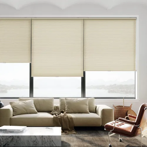 Vista 39 de LazBlinds Persianas celulares sin cordones, opacas personalizadas, 100 % bloqueo de luz, persianas plisadas para ventanas