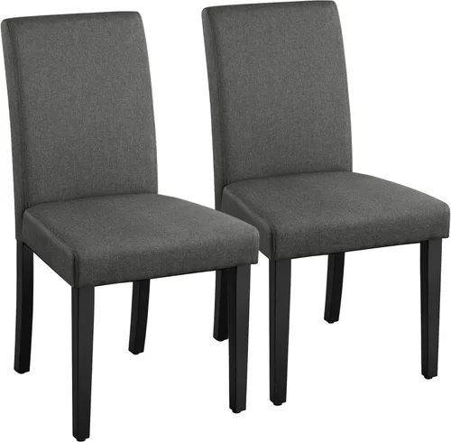 Vista 17 de Yaheetech Juego de 2 Sillas de Comedor Modernas de Cuero Sintético para Comedor con Patas de Madera de Goma y Asiento Acolchado para Cocina/Sala