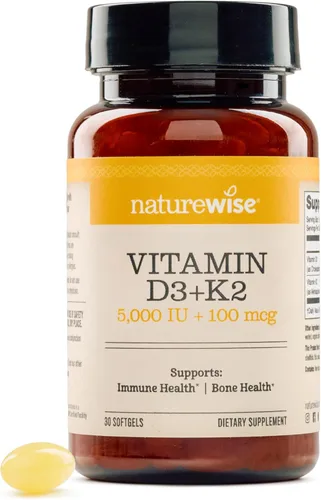 Vista 11 de NatureWise Vitamina D3 10,000 UI más K2 (MK-7) 200 mcg con aceite de coco orgánico extra virgen - Apoya la absorción de calcio, la salud
