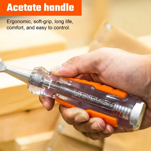 Vista 3 de Vanquish Cincel de madera de alto impacto con hoja forjada de una pieza cincel de mortaja de 1-1/4 pulgadas para carpintería (4607)