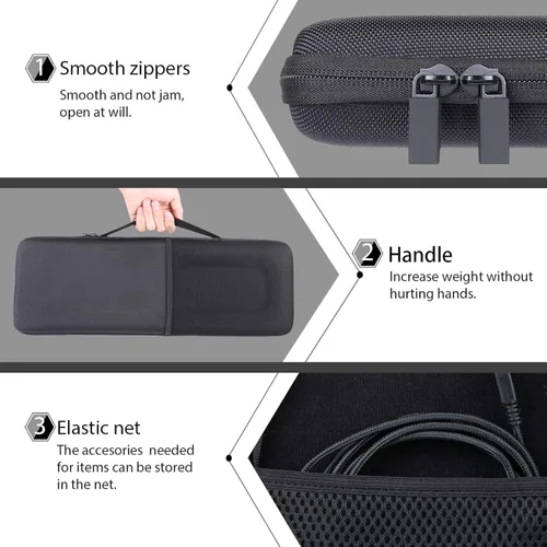 Vista 6 de co2CREA Funda de viaje rígida de repuesto para teclado mecánico inalámbrico Logitech G915 para juegos (para G915 tamaño completo)